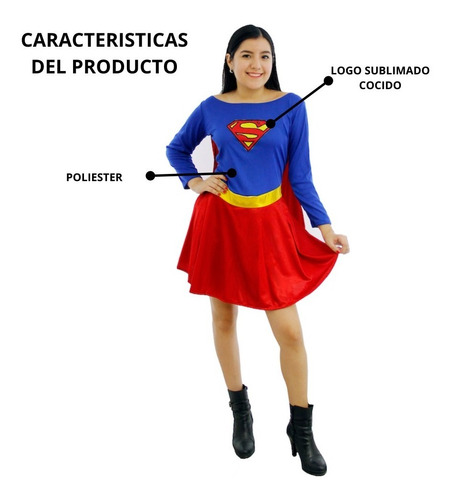 Imagen 3 de 9 de Disfraz Super Girl Halloween
