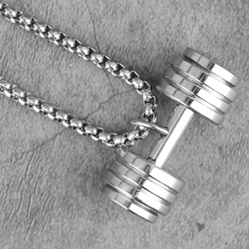 Colar Masculino Com Pingente Haltere
