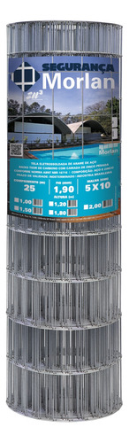 Tela Soldada Multiuso Alambrado 10x5 1,2x25m 1,9mm Morlan