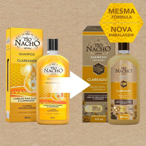 Kit Shampoo E Condicionador Tio Nacho Clareador 415ml