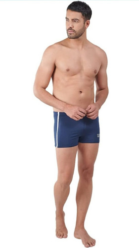 Traje De Baño Short Corto Wilson Hombre Azul
