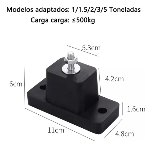 Neopreno Base For Minisplit Capacitor 4 Pzas 1 A 5 Ton