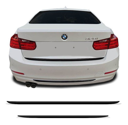 Frisos Traseiros Apliques Bmw 320 328 2014/2015 Preto