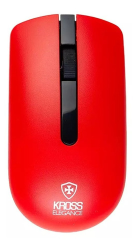 Mouse S/fio Kross Recarregável Usb 1600 Dpi Vermelho Ke-m315