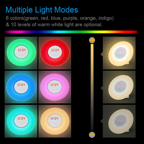 Timer Clock Colors Nature Control Touch Light Funtion