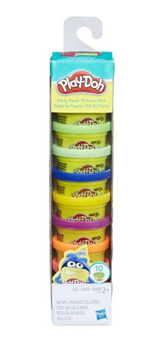 Play-doh Paquete X 10 Latas Tubo Fiesta Colores Envío Ya