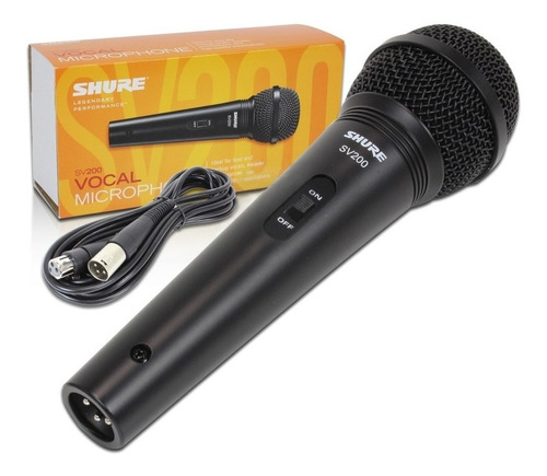 Microfono Shure Sv200 Vocal Dinamico Flash Musical C/cable