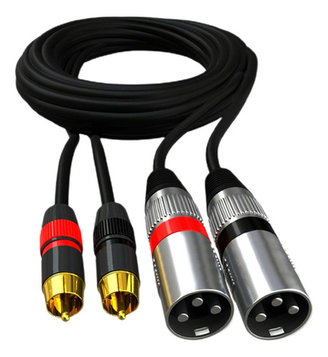 Cable Rca A Xlr Conexión De Audio Estéreo 2 Rca Macho A 1m