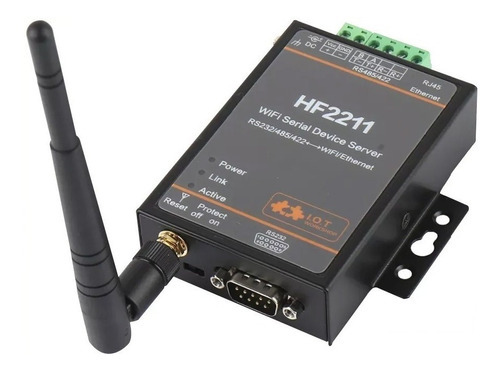 Conversor serial Rs232 Rs485 Rs422 para Wi-Fi/Rj45 Lan