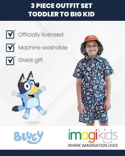 Set De Ropa Bluey Bingo Para Niños Pequeños, Camisa, Pantalo