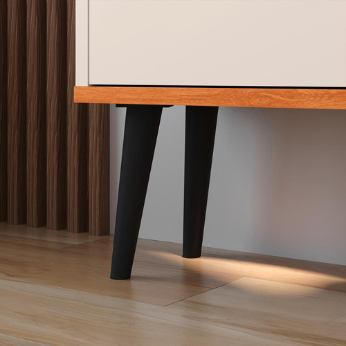 Sapateira Armário 18 Pares Calçado E Mesinha Criado Quarto Cor Off white/Cinamomo