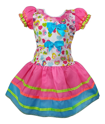 Vestido Junino Infantil Menina Festa Quadrilha Frete Grátis 