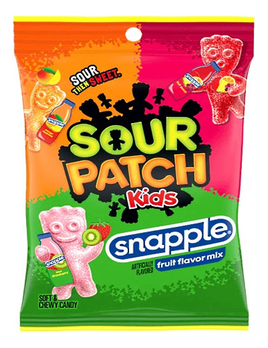 Balas Sour Patch Kids Snapple Fruit Flavor Mix - Canadá