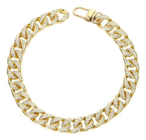 Collar De Perro Dorado Con Circonita Cúbica De 0.551 In, C.