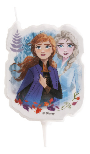 Vela Cumpleaños 2d Frozen Ii 7,5cm Pky0m2