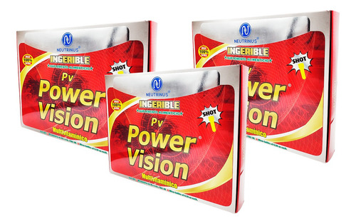 Kit 3 Suplemento Alimenticio Ingerible Power Vision Vista Sabor Sin Sabor