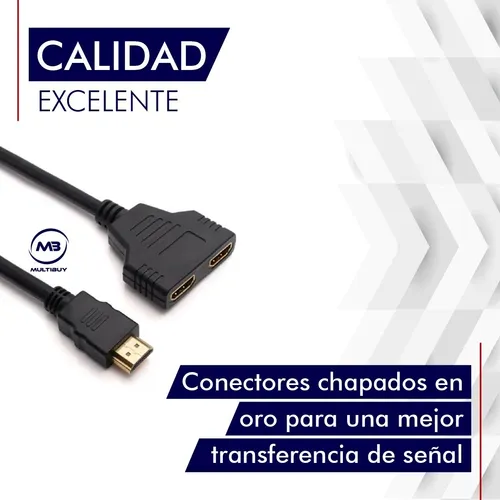 Cable Hdmi Macho A X 2 Hdmi Hembra (splitter X 2)