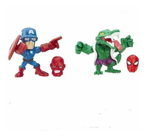 Capitan America Y Lizard Marvel Super Hero Mashers Micro