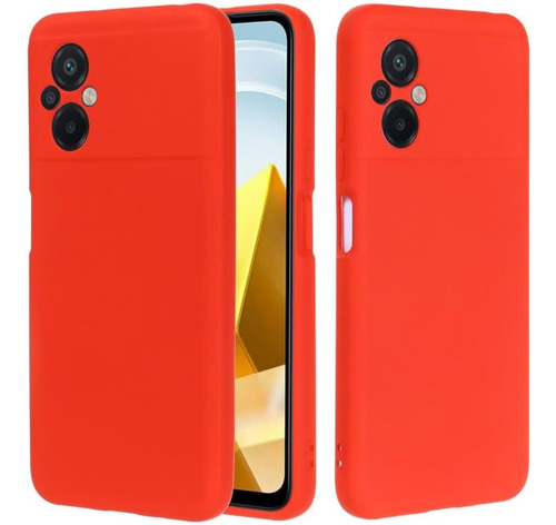 Funda Case Para Xiaomi Poco M5 Soft Feeling Antishock Rojo