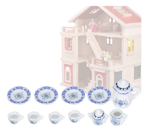 15 Piezas De Té De Porcelana Con Flores En Miniatura Para Ca