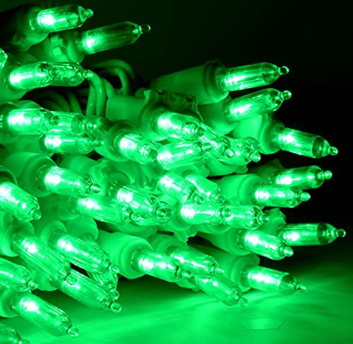 Luces Navideñas Led Azules, 100 Cuentas, Cable Blanco 26.9