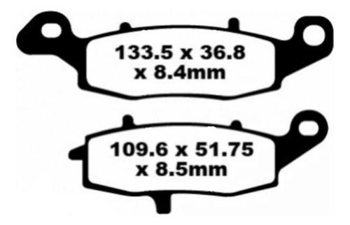 Balatas Traseras Kawasaki Vn 2000 D1/d6f Vulcan Ltd 05-06 R