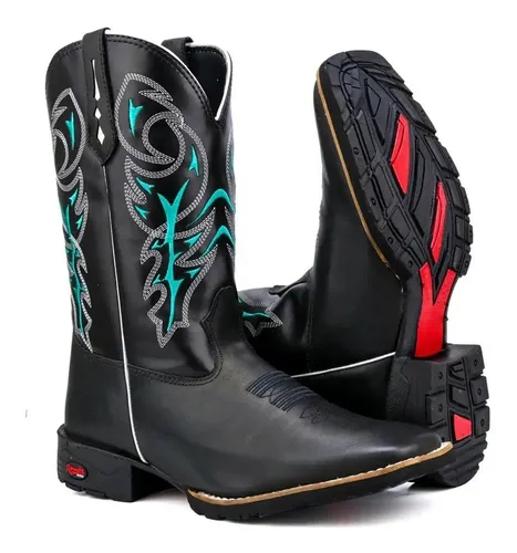 Bota Country Estados Unidos Bico Quadrado Texana Longo — R$ 150,03 em Mercado Livre, 53% OFF