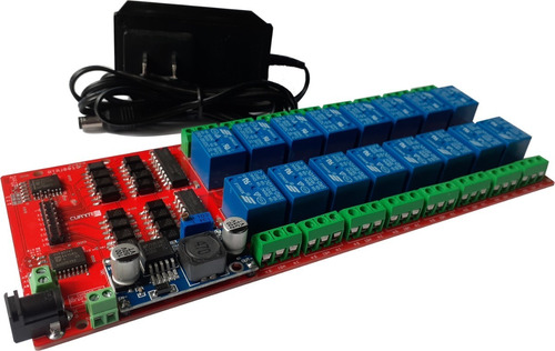 Tarjeta De Relevadores Controlada Por I2c 16ch-5v