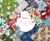 Comprar Kit Cliparts Y Fondos Navidad Papeles Png Grinch #n125