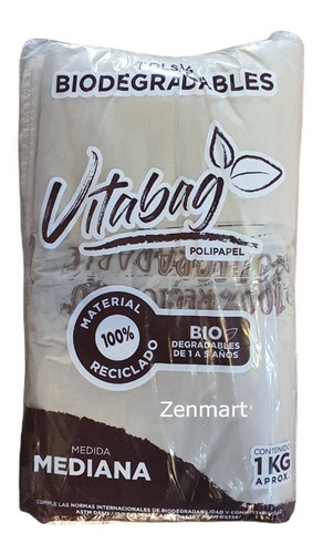 Bolsa Biodegradable Vitabag Con Asa Mediana 120 Pz