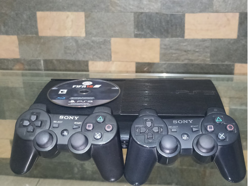 Playstation 3 Super Slim 500gb + 2 Controles + Fifa 18