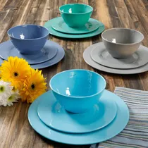 Comprar Set De Vajilla De 12 Piezas Gibson Home Brela En Melamina