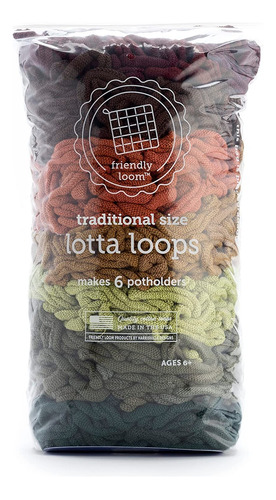 Friendly Loom Lotta Loops Earthtones - Lazos De Algodón De T