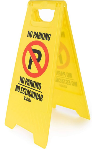 Cartel No Estacionar - No Parking Con Base De 20x20cm Nuevos