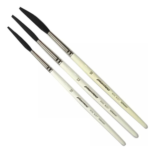 Kit 3 Pincel Grueso Redondo S 8330 Plantec Buey Letrista