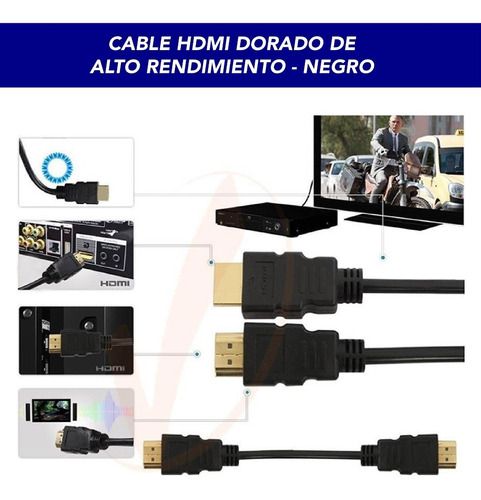 Imagen 7 de 10 de Cable Hdmi 2 Metros Ps3 / 4 / 5 Xbox Laptop Pc Full Hd 1080p