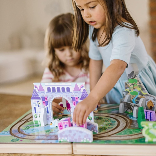 Melissa & Doug Reino De Mesa De Madera De 19 Piezas