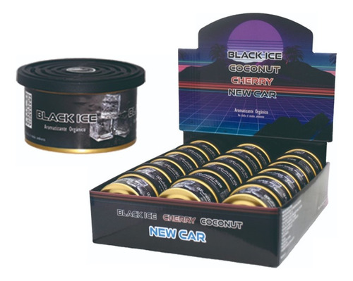 Exhibidor Scents Car Essential Black Ice 18 Pzas 42g