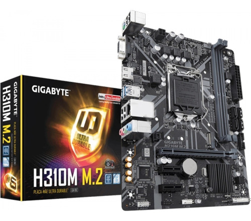 Placa Mae Gigabyte Intel Lga 1151 Ddr4 Hdmi/vga H310m-m.2