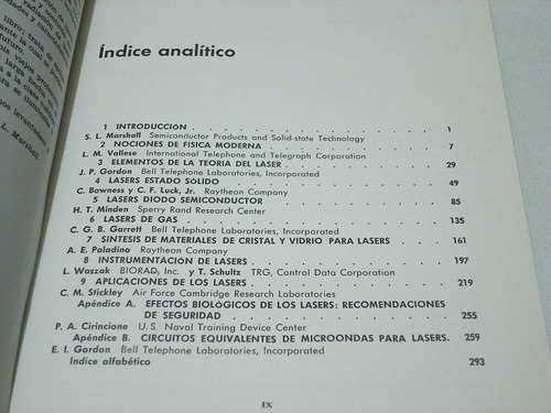 Laser: Tecnología Y Aplicaciones. Marshall. Libro Diodo Gas (Usado)