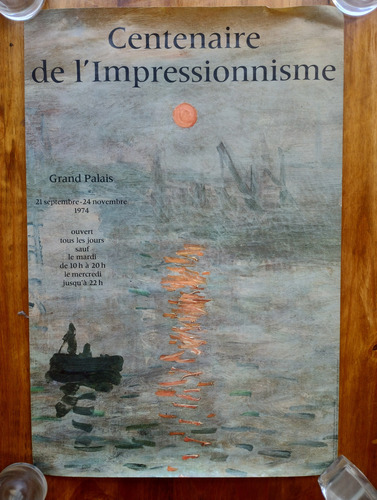 Poster Monet Sol Naciente Centenario Del Impresionismo 1974 (Usado)