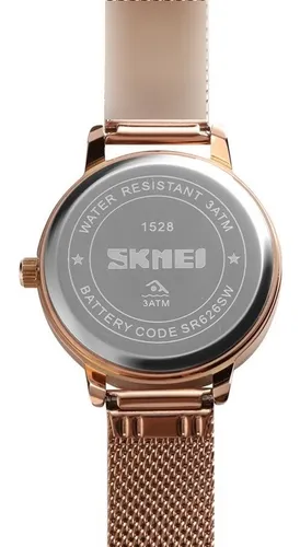 Reloj Mujer Dama Elegante Cuarzo Acero Inoxidable Skmei 1528