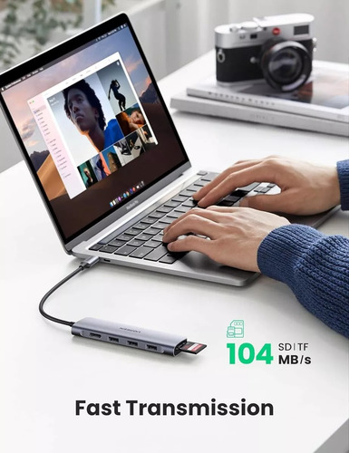 Hub Adaptador Multifuncional 6 En 1 Ugreen Para Usb-c 20956a