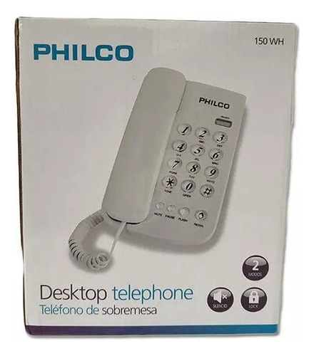 Teléfono De Sobremesa Philco 150wh Blanco / Tecnocenter