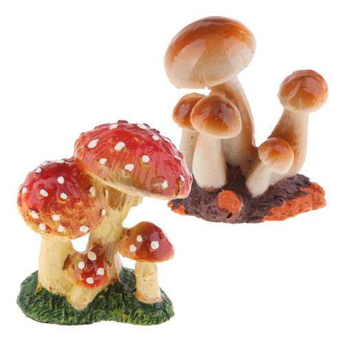 Figura De Seta De Jardín De Hadas, 2 Uds., Estatua De Rojo