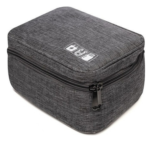 Organizador Viaje Bolso Notebook Cámara Go Pro  Gris