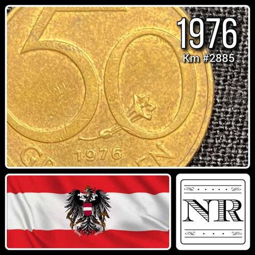 Austria - 50 Groschen - Año 1976 - Km #2885 - Escudo