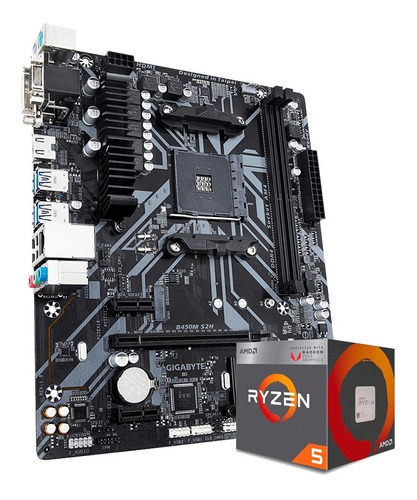 Combo Amd Ryzen 3400g + Motherboard Gigabyte B450m S2h