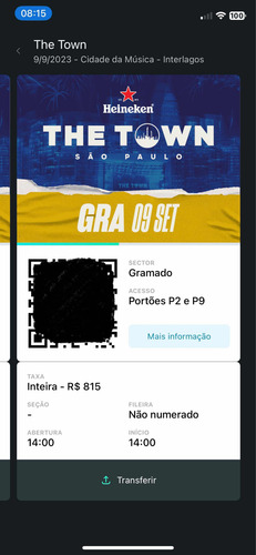Ingresso The Town - 09/09 - Foo Fighters - Inteira