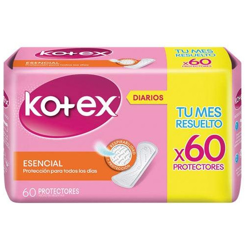 Imagen 2 de 3 de Protectores Diarios Kotex Classic Sin Perfume 60 Unidades